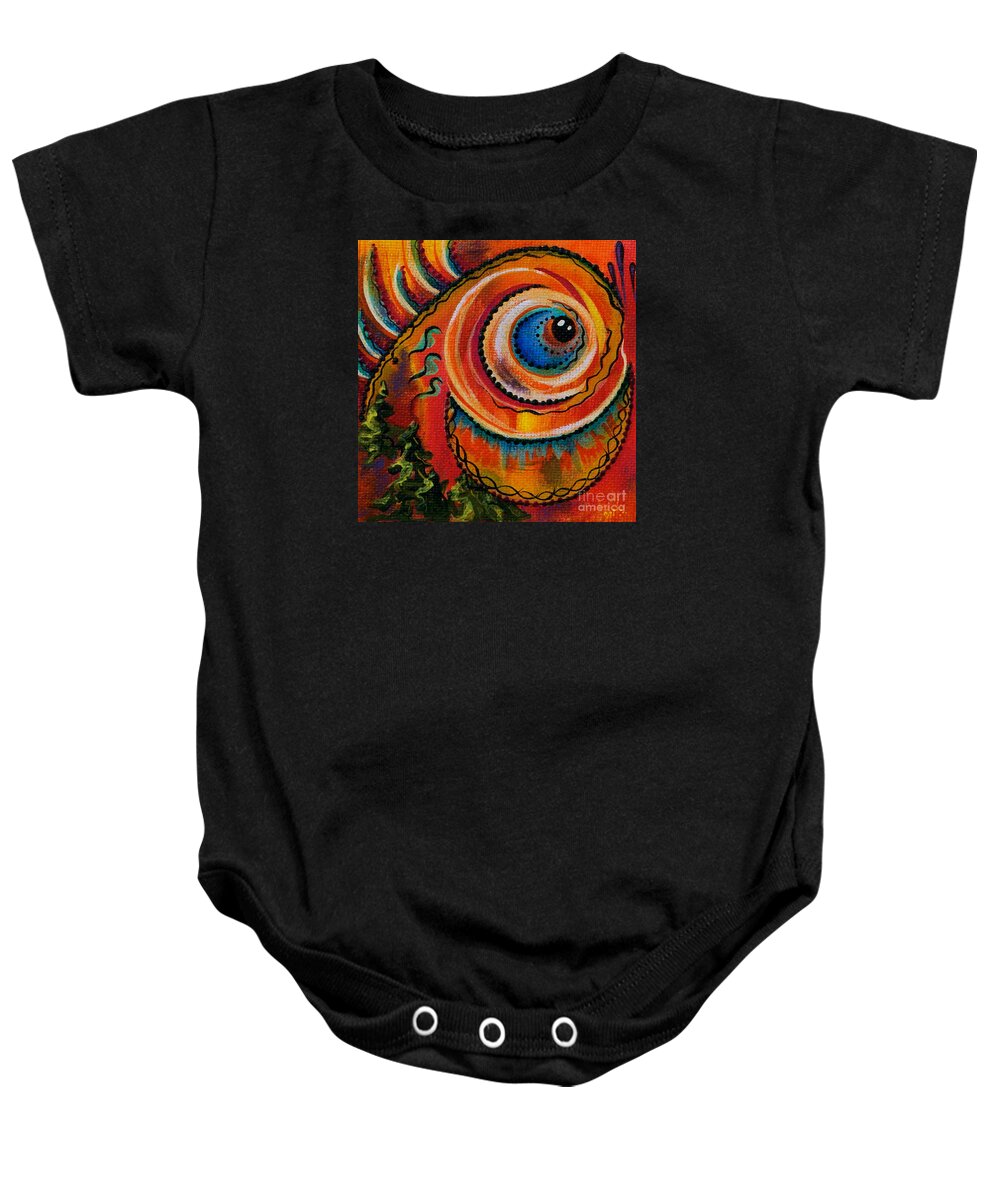 Third Eye Painting Baby Onesie featuring the painting Intuitive Spirit Eye by Deborha Kerr