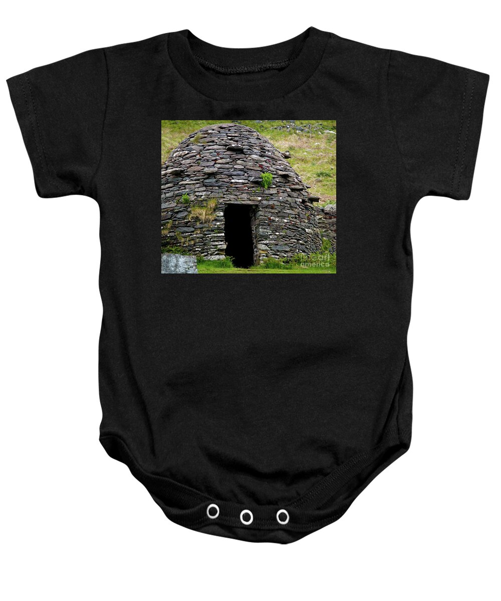 Beehive House Baby Onesie featuring the photograph Irish Beehive House by Patricia Griffin Brett