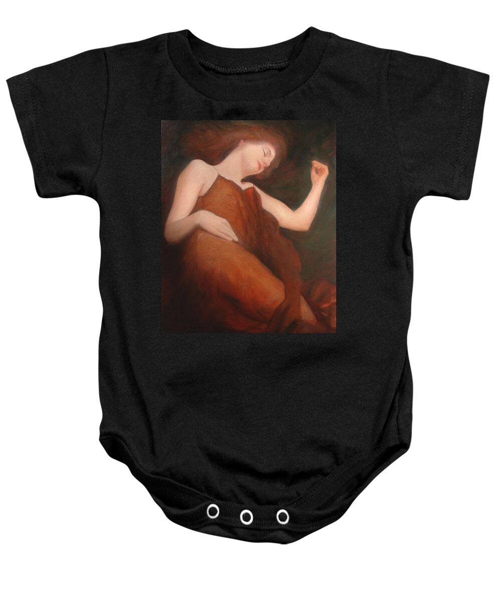 Sensuous Baby Onesie featuring the painting James Bay Interior by David Ladmore