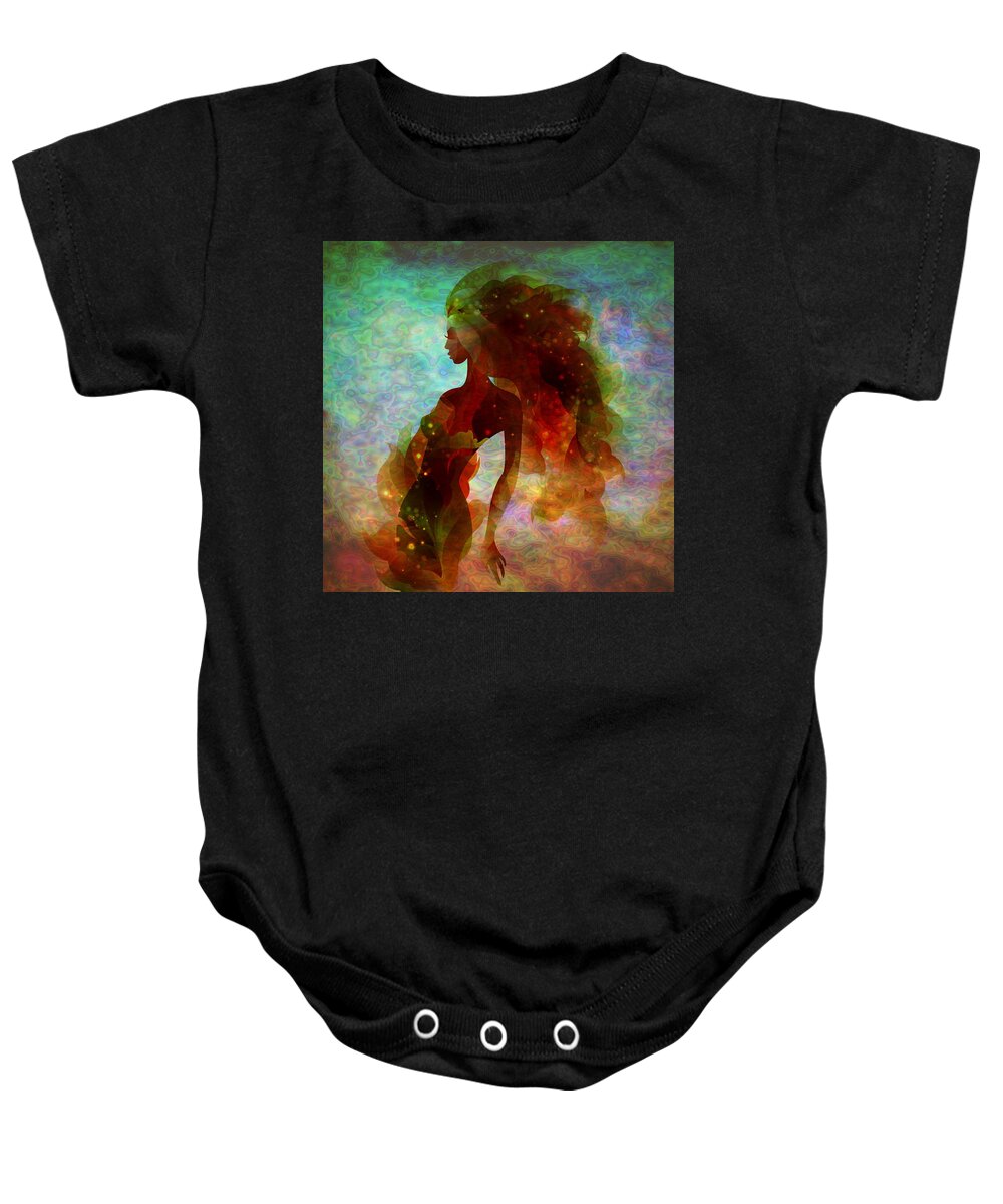 Woman Baby Onesie featuring the digital art Lady Mermaid by Lilia D
