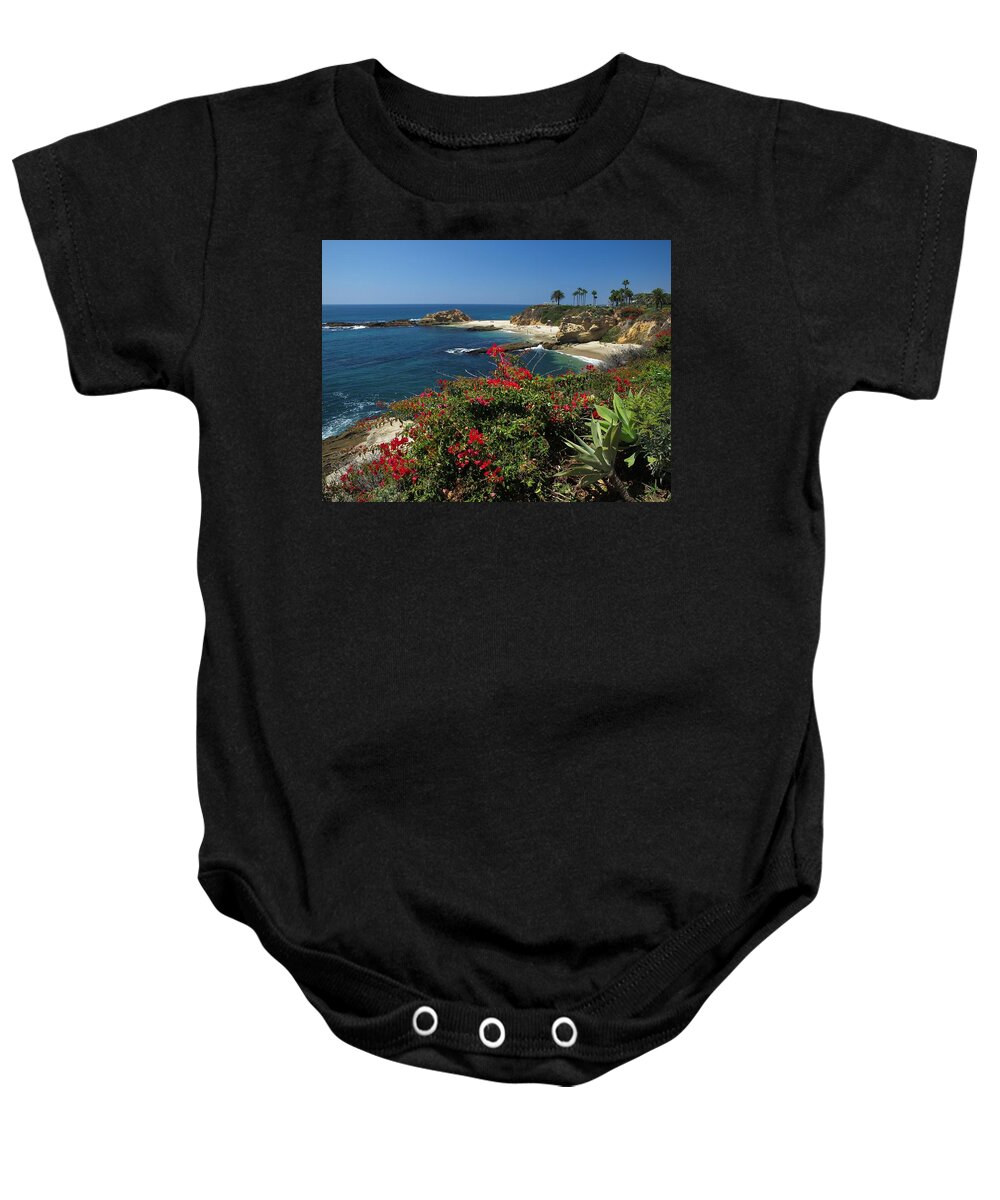 Beach Baby Onesie featuring the photograph Laguna Beach by Steve Ondrus