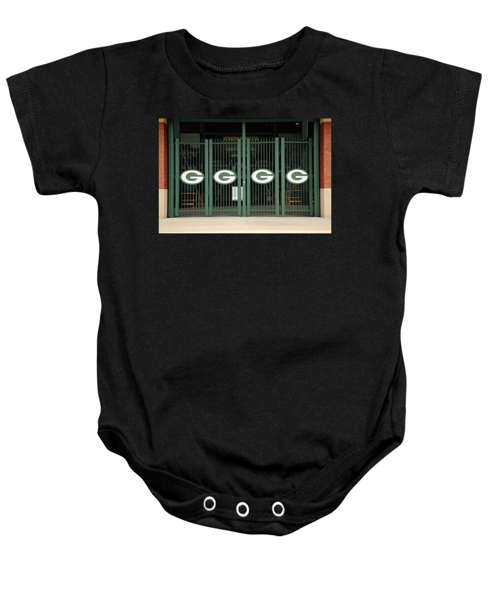 America Baby Onesie featuring the photograph Lambeau Field - Green Bay Packers by Frank Romeo