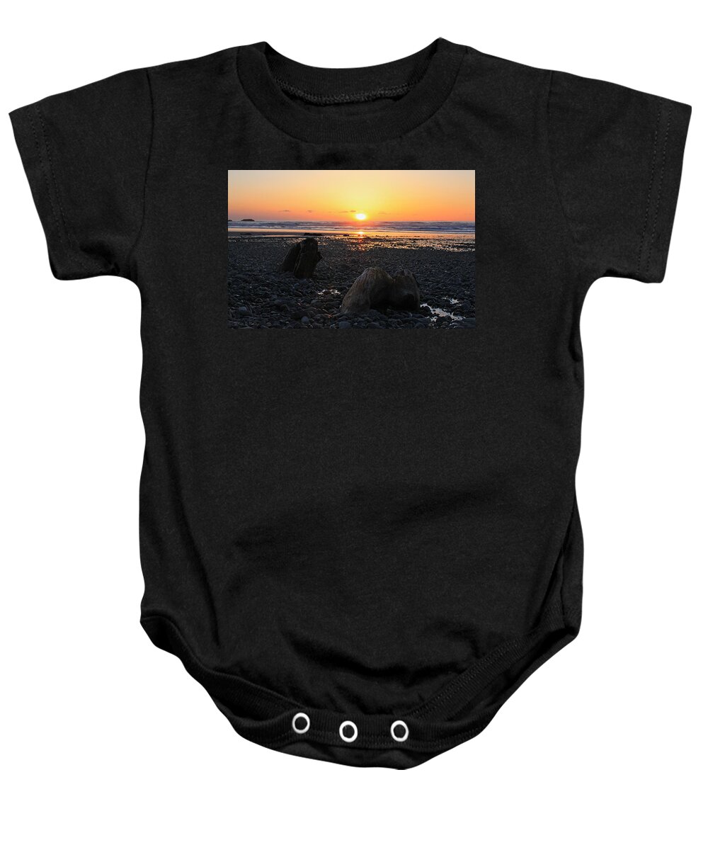 Sunset Baby Onesie featuring the photograph Last light by Kim Mobley