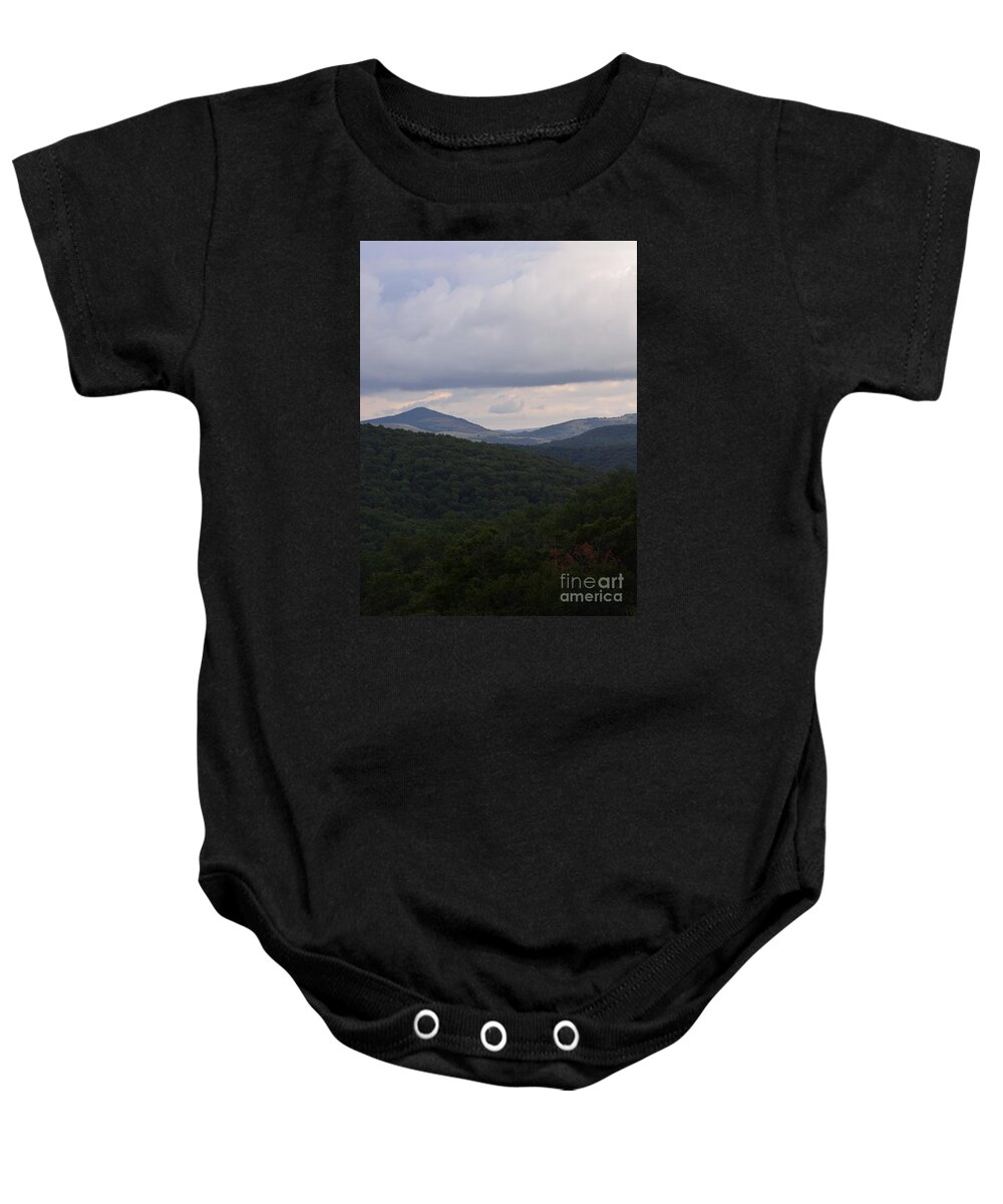 Mountain Scenes Baby Onesie featuring the photograph Laurel Fork Overlook 1 by Randy Bodkins