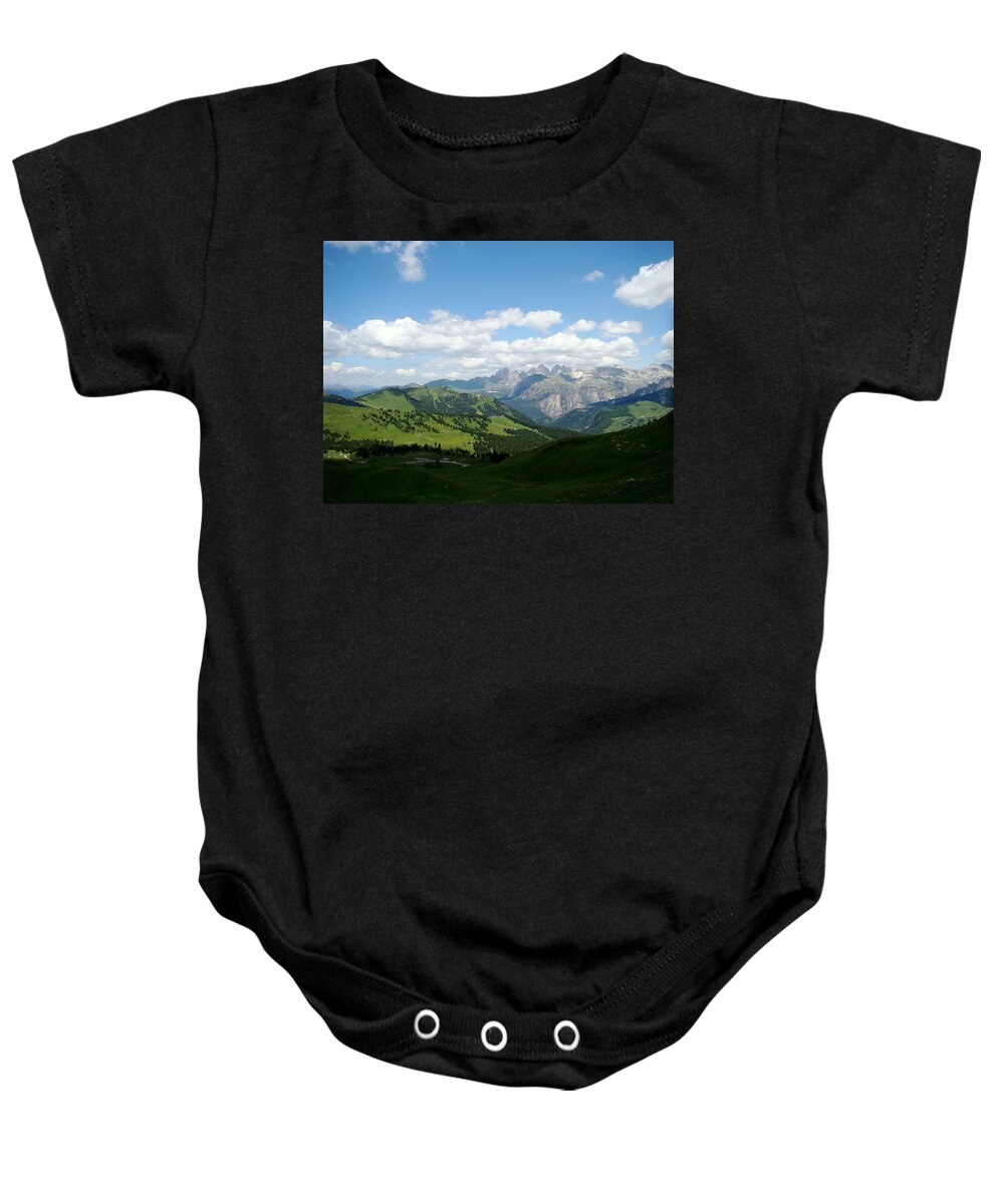 The Dolomites Baby Onesie featuring the photograph Le Dolomiti by Zinvolle Art