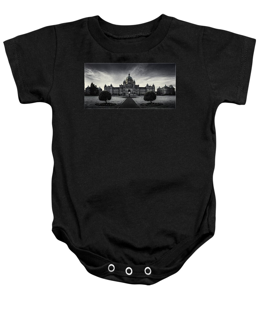 Architecture Baby Onesie featuring the photograph Legislature building British Columbia Victoria by Peter V Quenter
