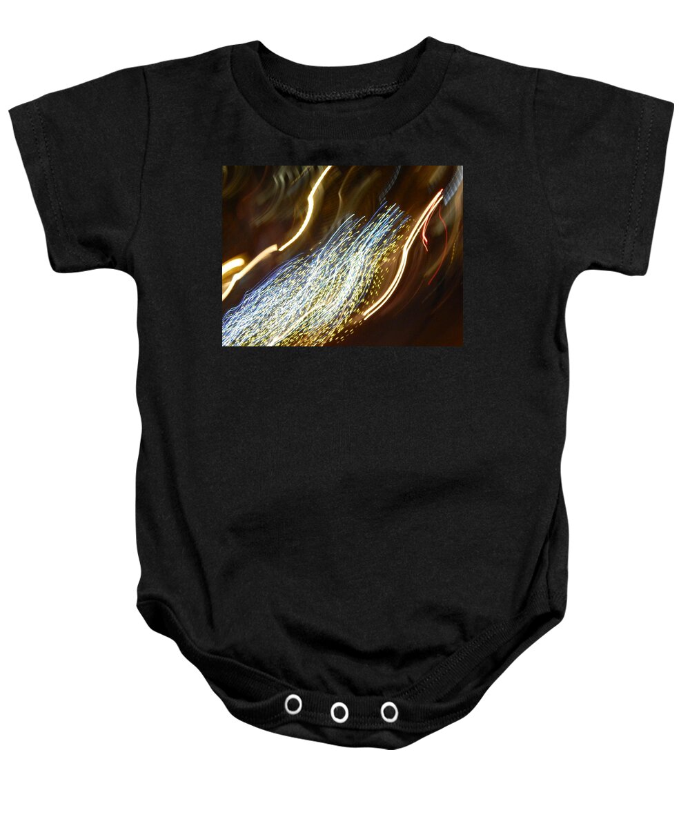 Expressionist Abstract Baby Onesie featuring the digital art Light show One by Priscilla Batzell Expressionist Art Studio Gallery