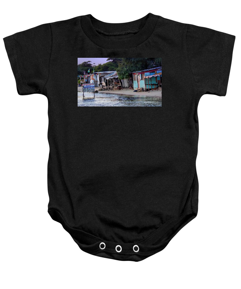 Liliput Baby Onesie featuring the photograph Liliput Craft Village and Bar by Lilliana Mendez