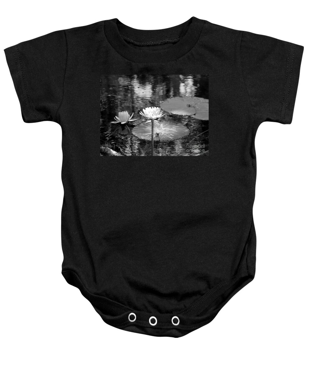 Lily Pond 2 Baby Onesie featuring the photograph Lily Pond 2 by Anita Lewis