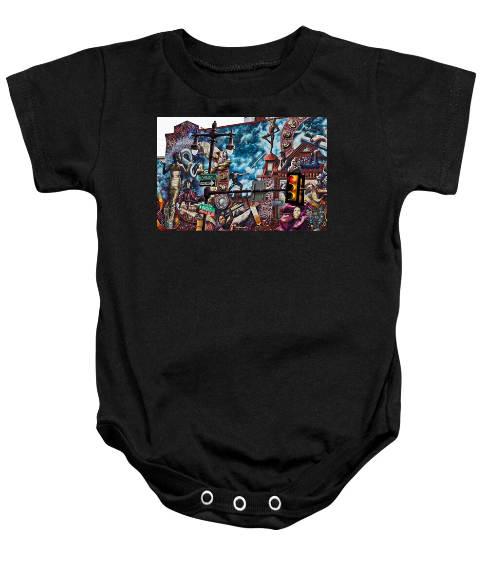 Philadelphia Mural Baby Onesie featuring the photograph Lombard and Broad by Alice Gipson