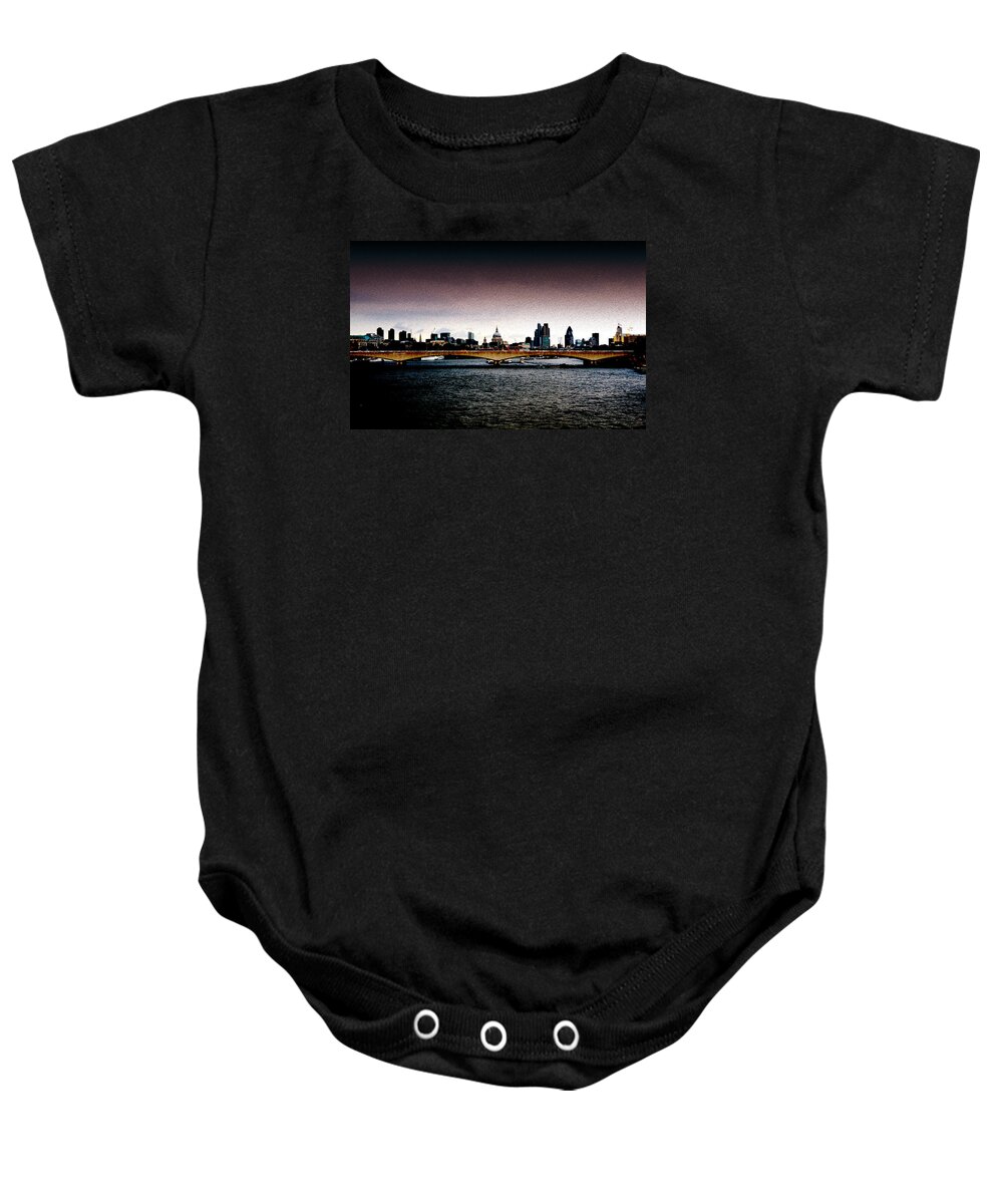 London Baby Onesie featuring the photograph London over the Waterloo Bridge by RicardMN Photography
