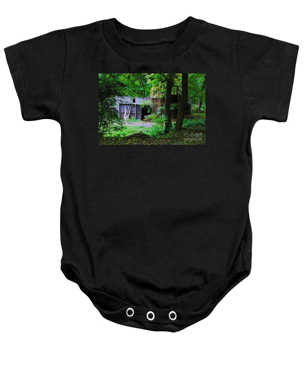 Abandoned Baby Onesie featuring the photograph Lost Building by William Norton