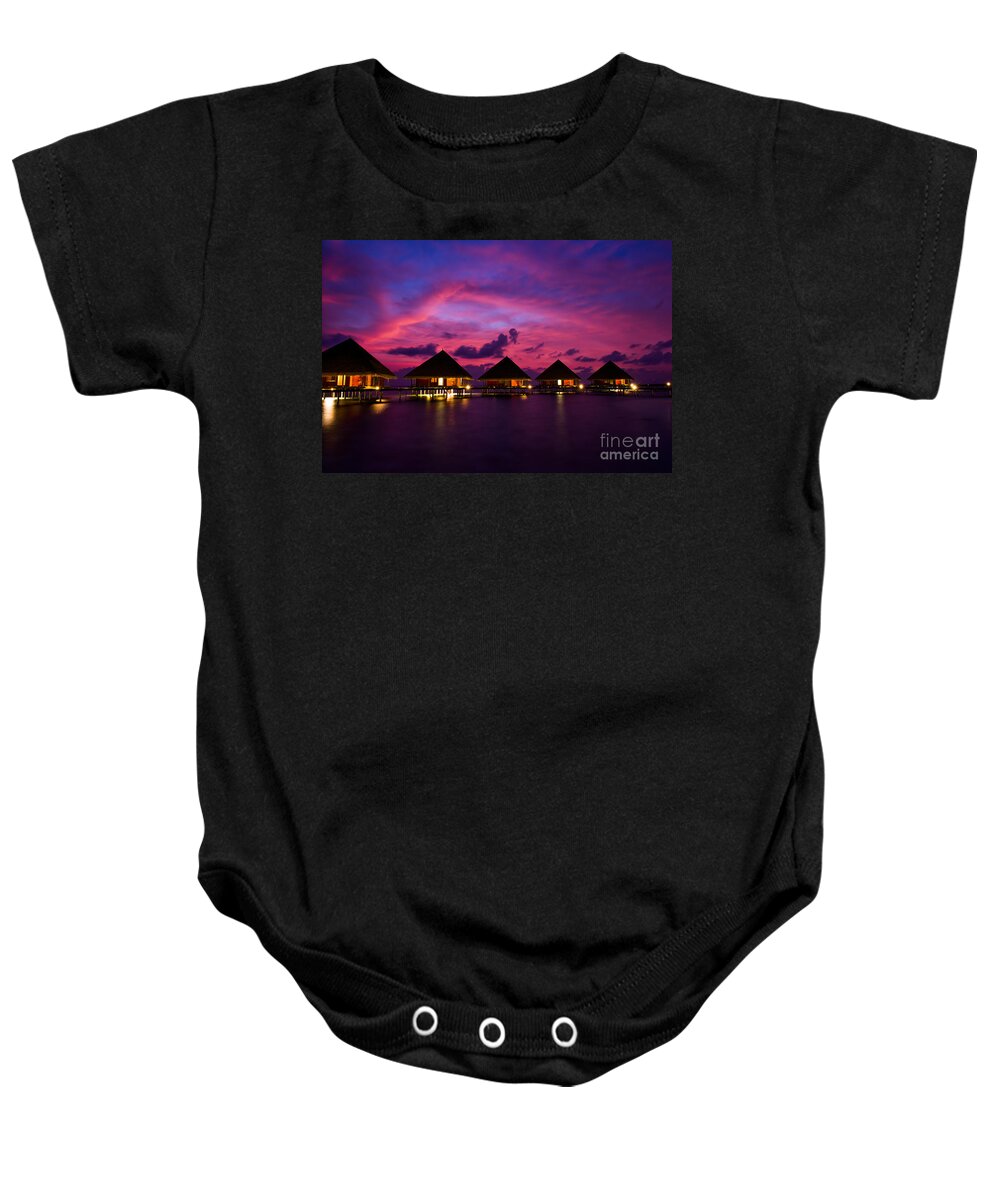 Beach Baby Onesie featuring the photograph Magical Sunset by Hannes Cmarits