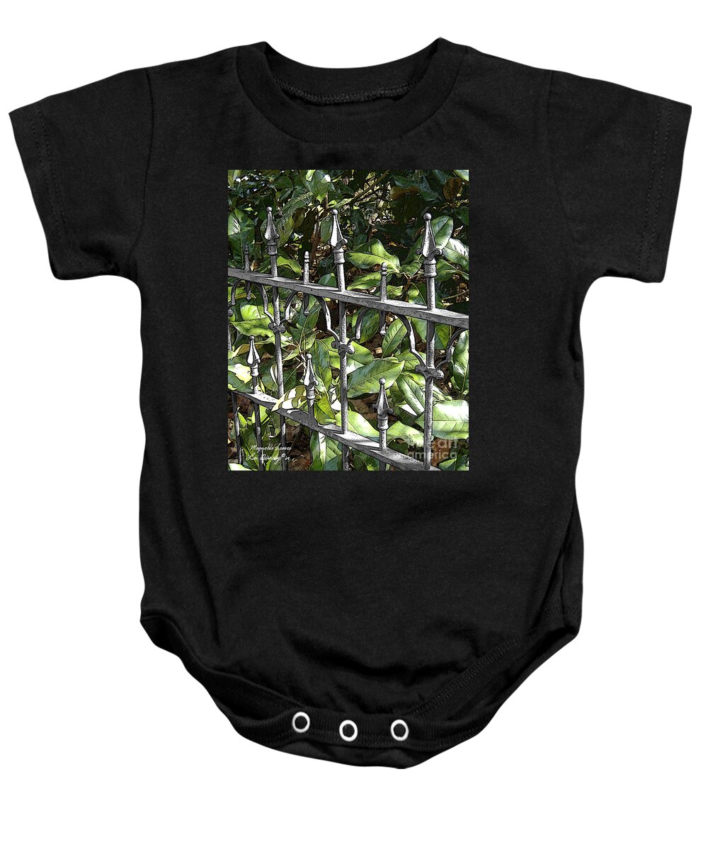Magnolia Baby Onesie featuring the photograph Magnolia Leaves by Lee Owenby
