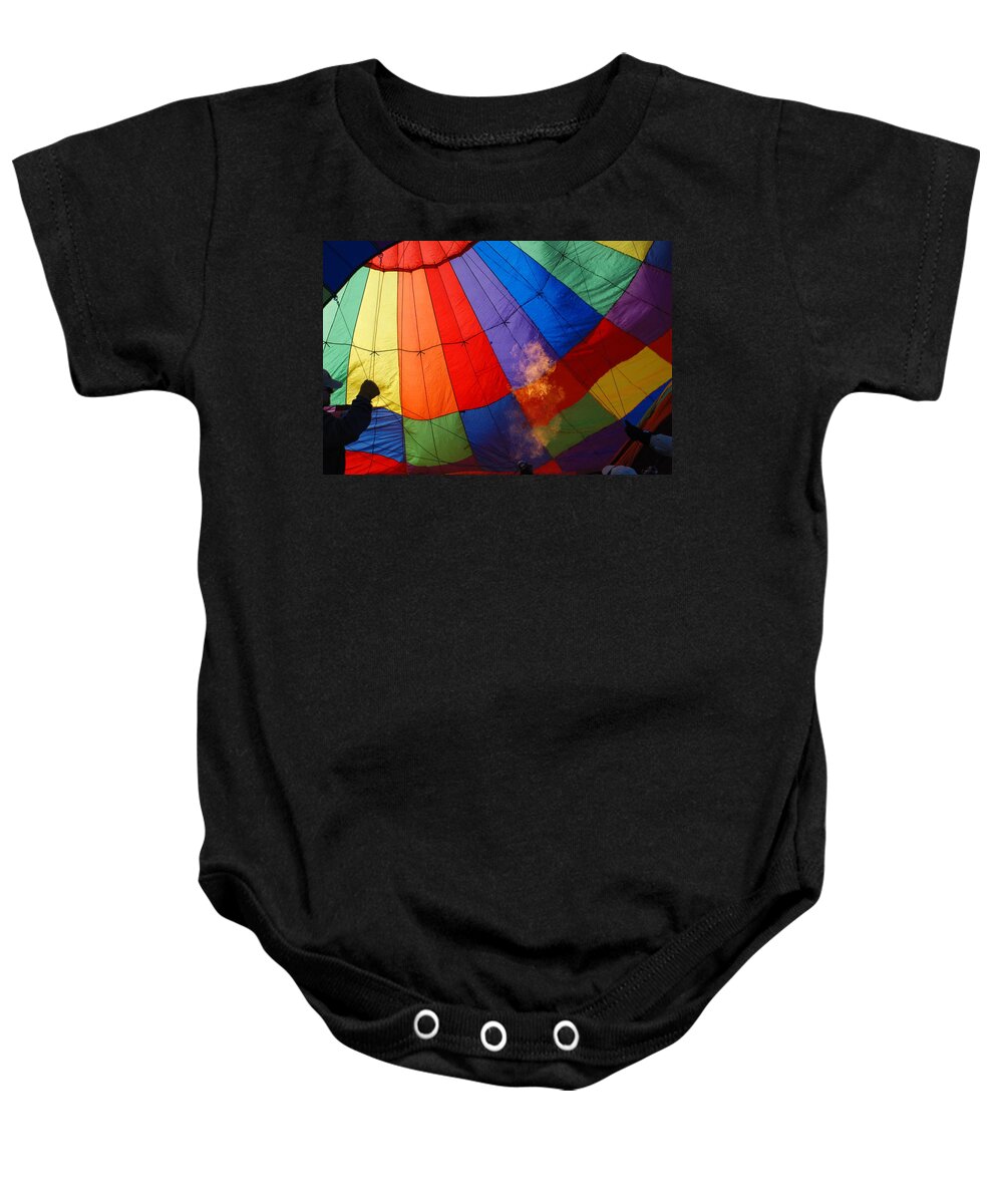 Colorful Baby Onesie featuring the photograph Making the air hot by Ron Roberts