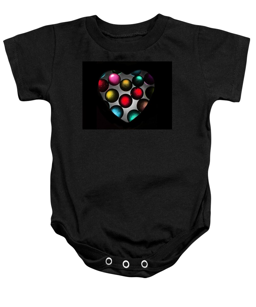 Marble Baby Onesie featuring the photograph Marble Heart by Marianna Mills