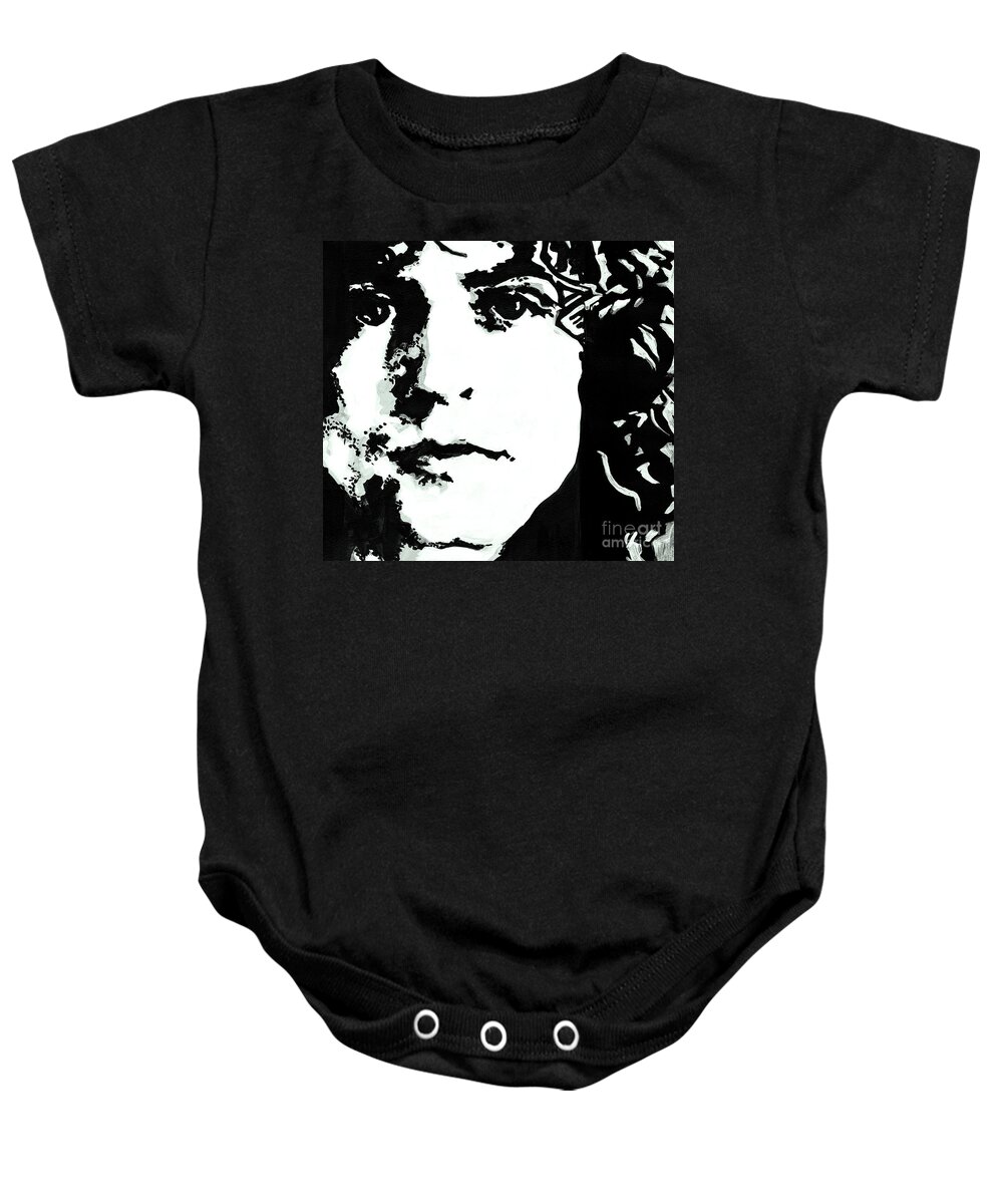 Contemporary Baby Onesie featuring the painting Marc Bolan #2 by Tanya Filichkin