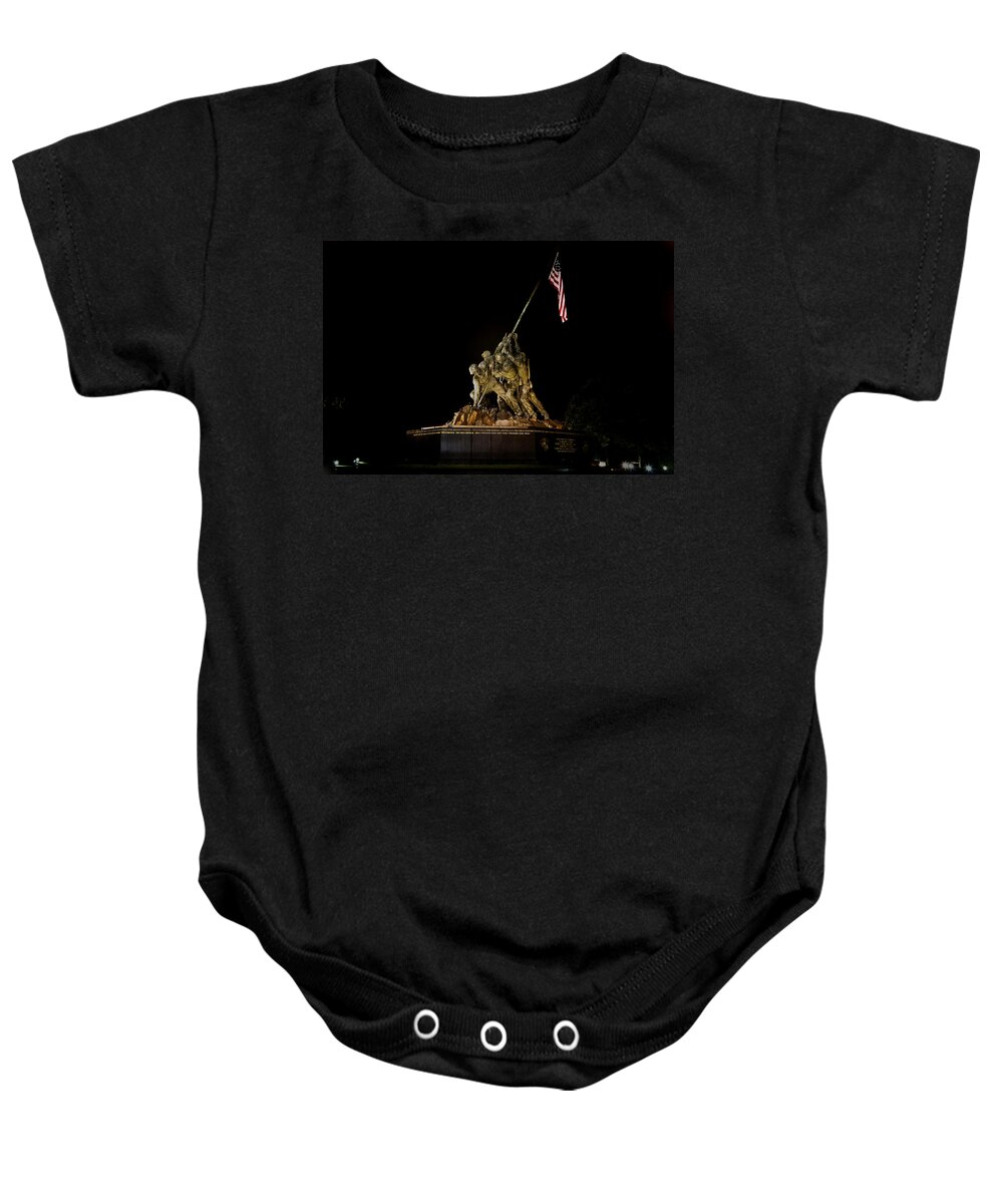 Us Marines Baby Onesie featuring the photograph Marine Corp Memorial by Jerry Gammon