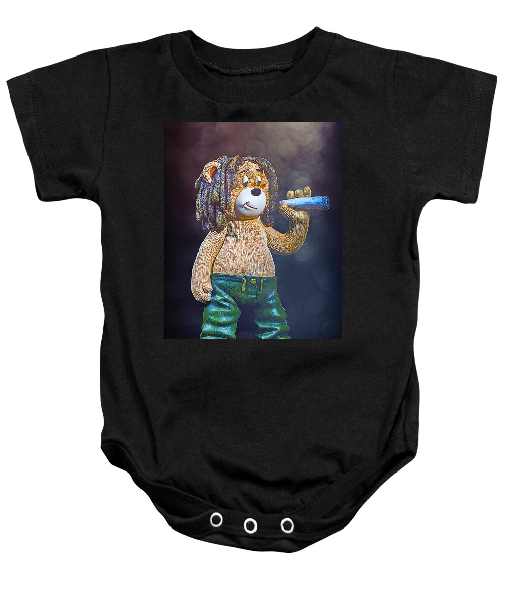 Bear Baby Onesie featuring the photograph Marley Bear by Bill and Linda Tiepelman