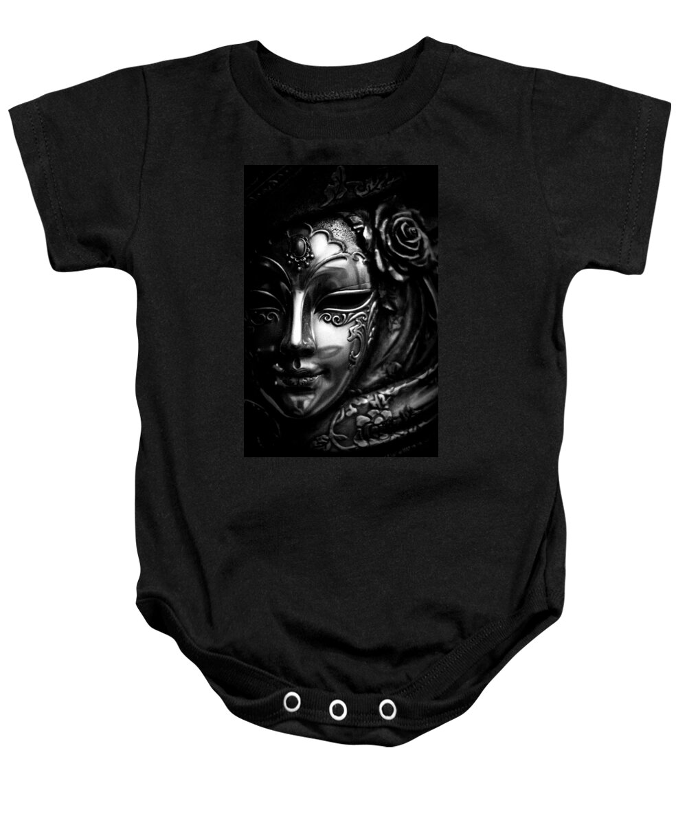 Kansas City Baby Onesie featuring the photograph Masquerade in Grey by Stephanie Hollingsworth
