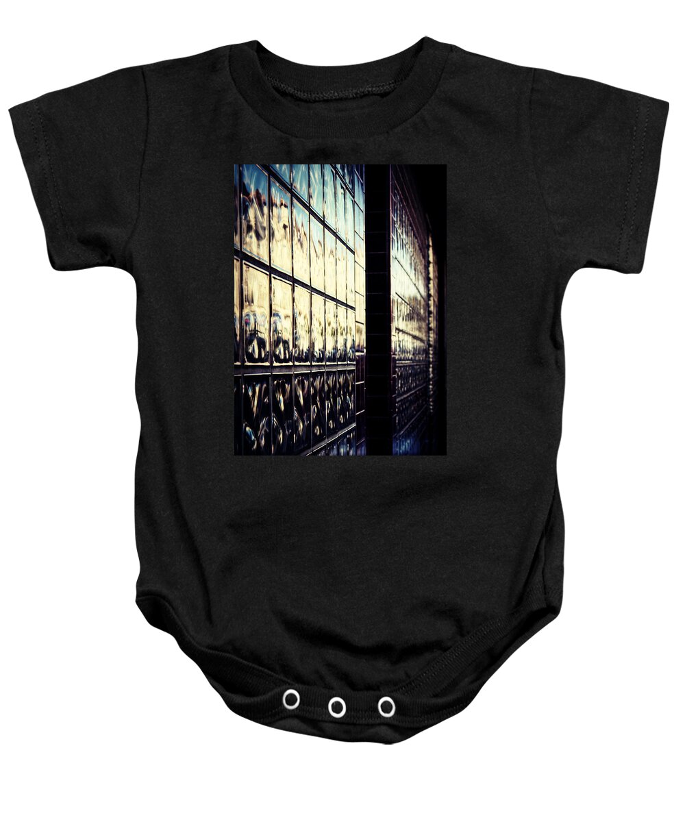 Glass Baby Onesie featuring the photograph Metallic Reflections by Melanie Lankford Photography
