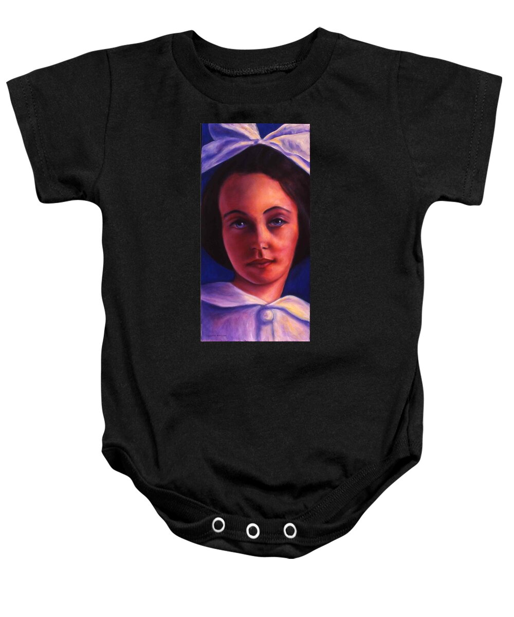 Mickey Baby Onesie featuring the painting Mickey by Shannon Grissom