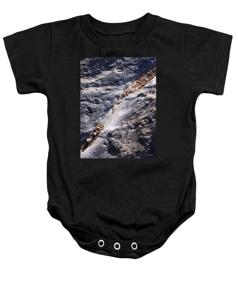 Micro Baby Onesie featuring the photograph Micro Rock Slide by Lucy VanSwearingen