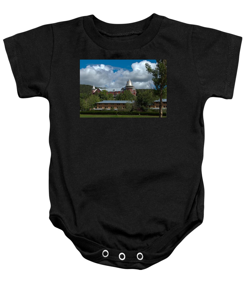 New Mexico Baby Onesie featuring the photograph Montezuma Castle by Greni Graph