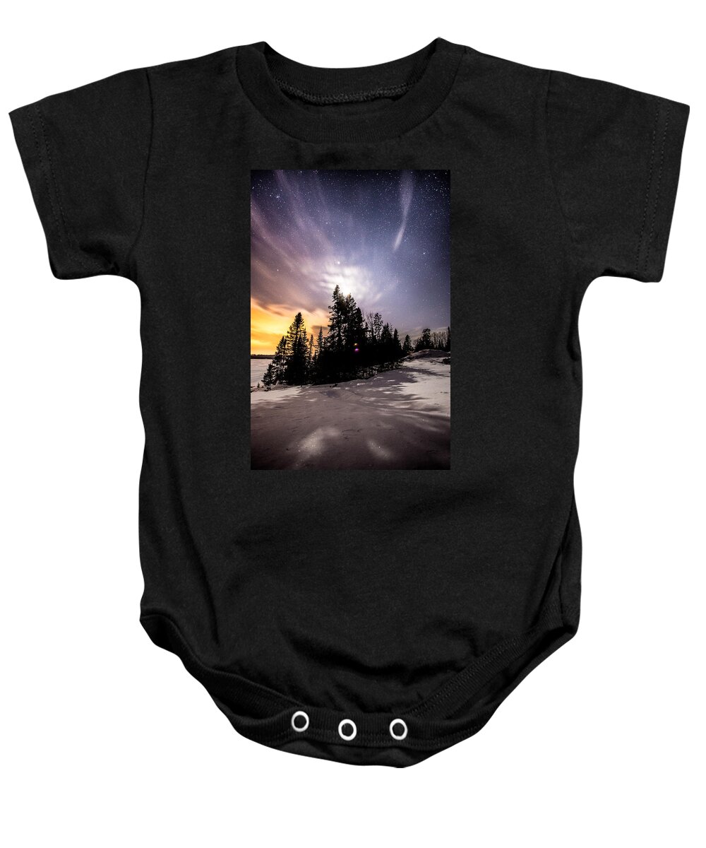 Astrophotography Baby Onesie featuring the photograph Moon Shadows by Jakub Sisak