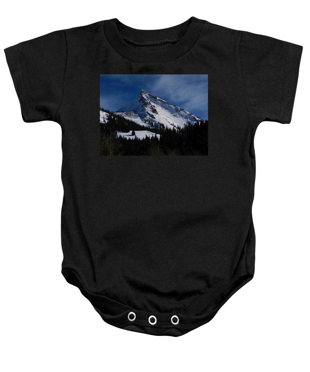 Mount Crested Butte Baby Onesie featuring the photograph Mount Crested Butte by Raymond Salani III
