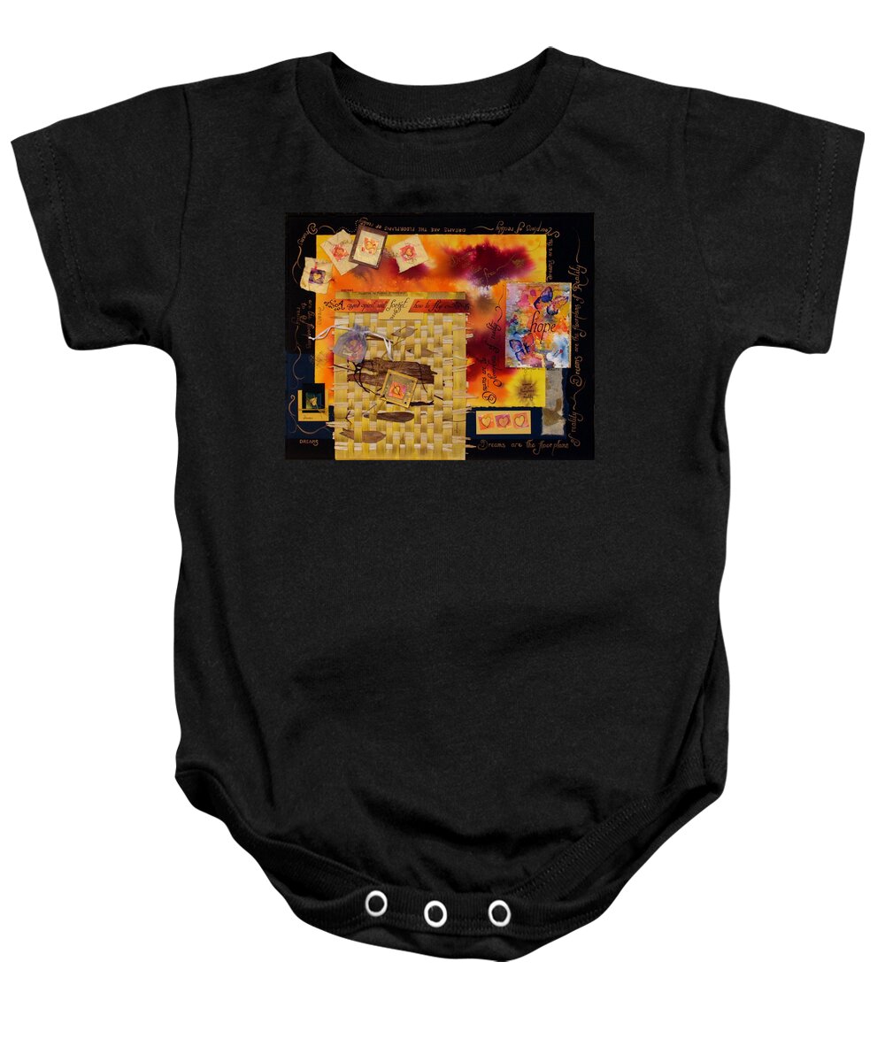 Watercolor Baby Onesie featuring the painting Muse Trilogy Part 3 by Tamara Kulish