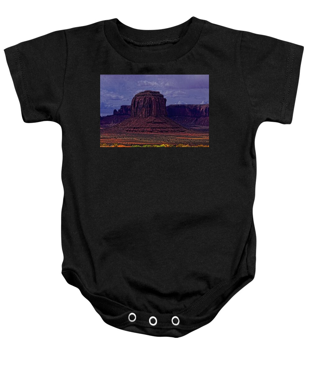 Monument Valley Baby Onesie featuring the photograph MV Triptych 1 by Jonathan Davison