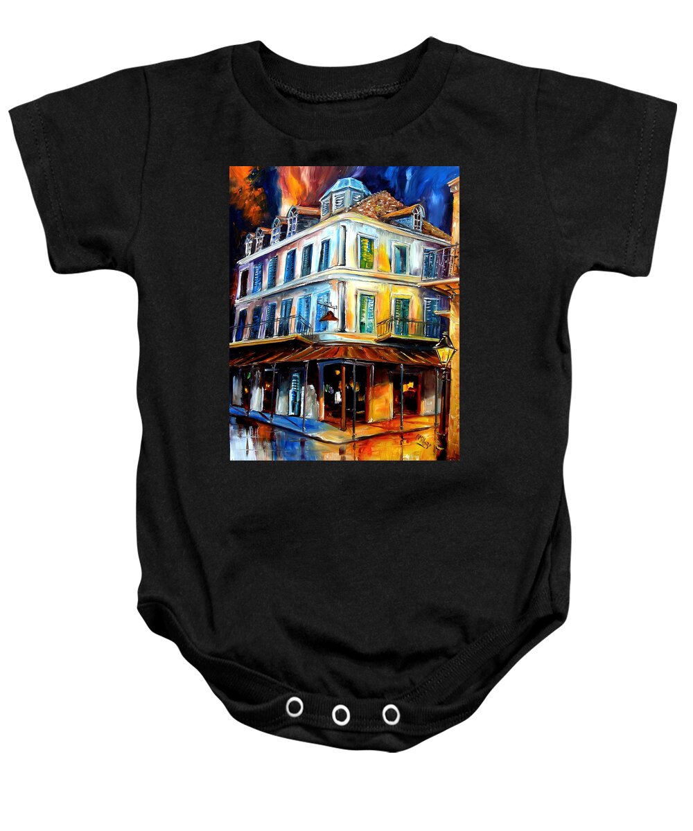 New Orleans Baby Onesie featuring the painting Napoleon House by Diane Millsap
