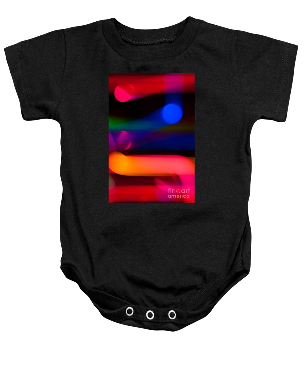 Neon Baby Onesie featuring the photograph Neon Tubes II by Anthony Sacco
