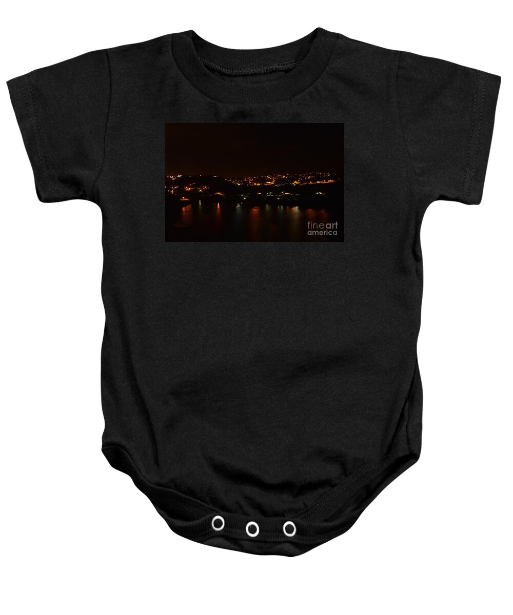 Grenada Baby Onesie featuring the painting Nightscape by Laura Forde