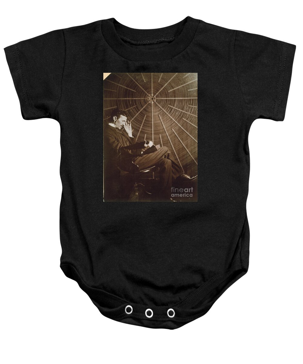 1895 Baby Onesie featuring the photograph Nikola Tesla by Granger