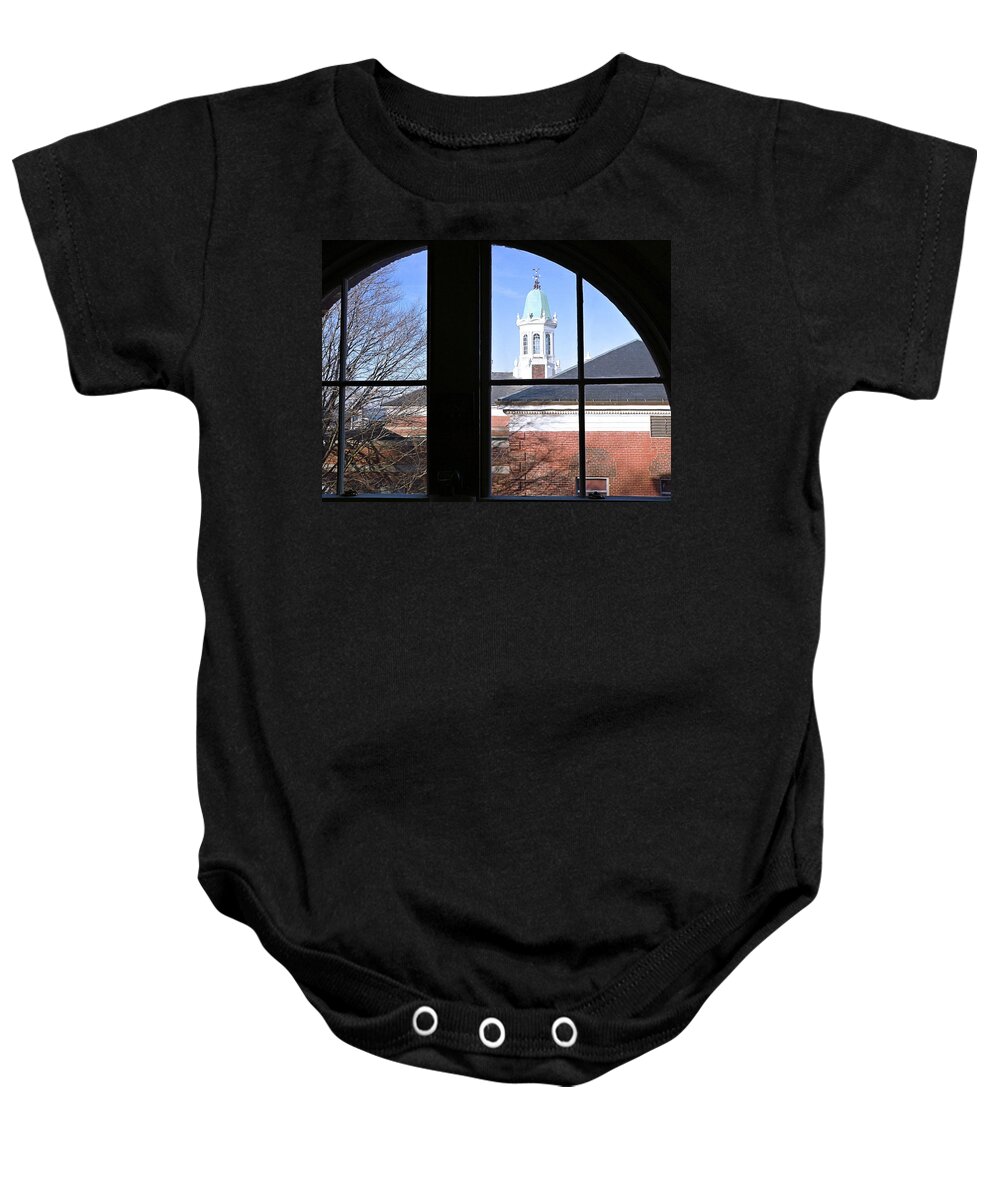 View Baby Onesie featuring the photograph Office with a View by Janice Drew