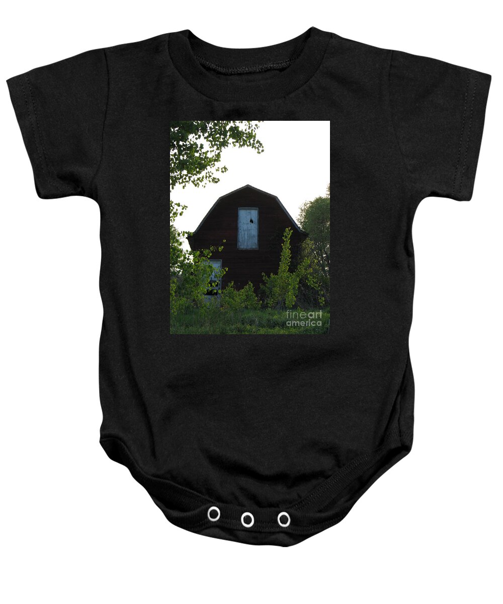 Barns Baby Onesie featuring the photograph Old Red Barn 2 by Michael Krek