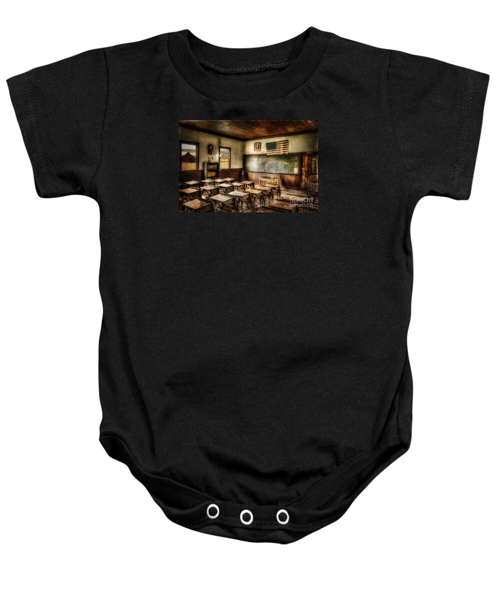 School Baby Onesie featuring the photograph One Room School by Lois Bryan