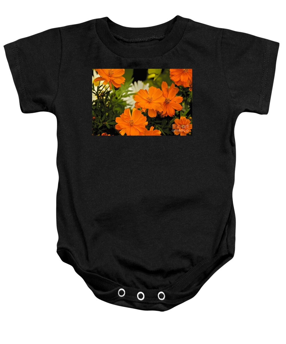Orange Baby Onesie featuring the photograph Orange Flowers by William Norton