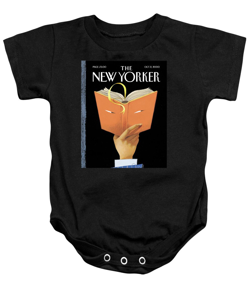 Page-turner Baby Onesie featuring the painting Page-turner by Ana Juan