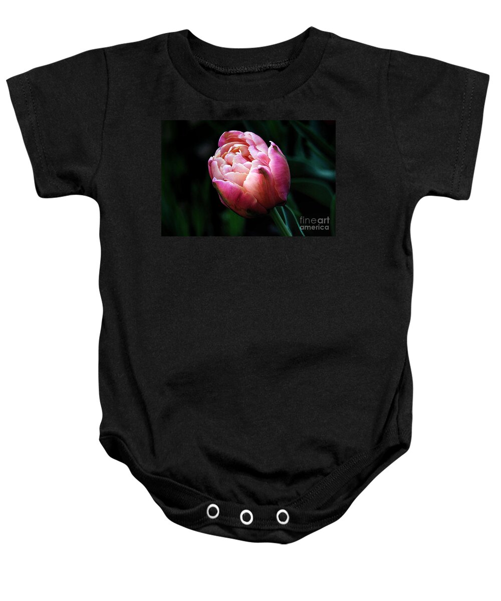 Tulip Baby Onesie featuring the digital art Painted Tulip by Trina Ansel