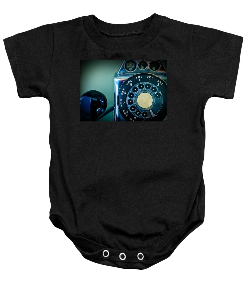 Pay Phone Baby Onesie featuring the photograph Pay Phone Home by Rick Bartrand