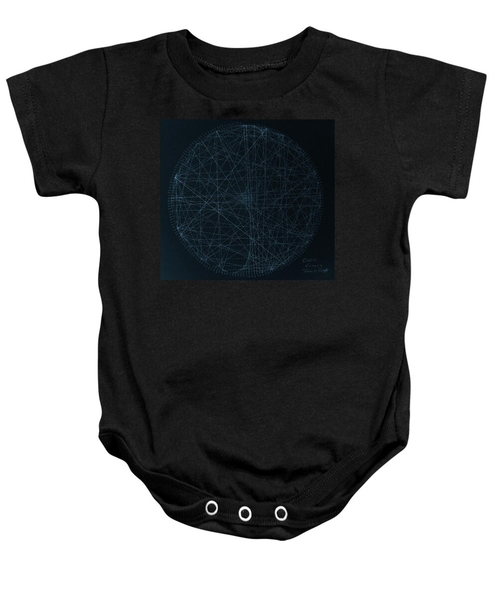 Jason Baby Onesie featuring the drawing Perfect Square by Jason Padgett