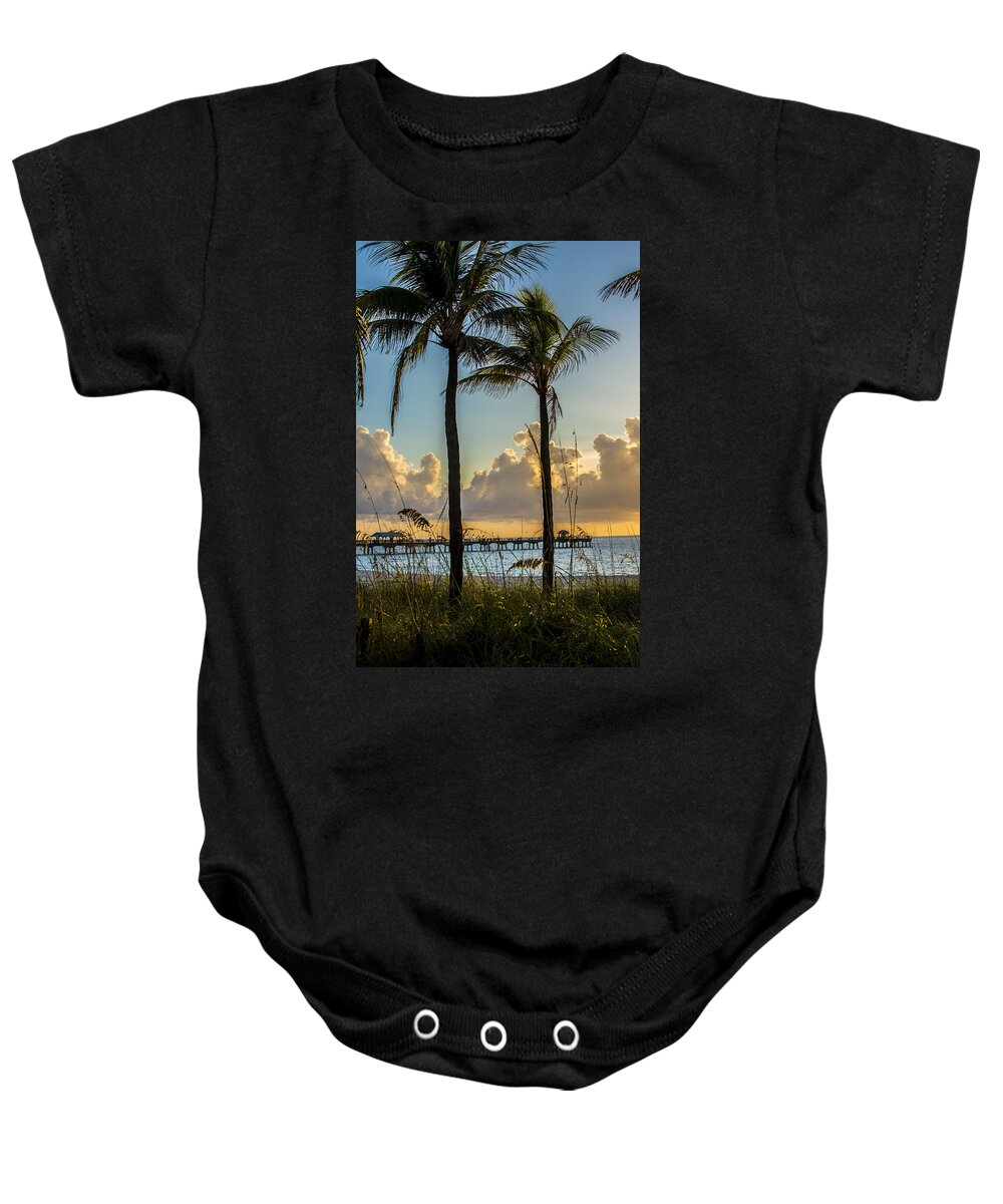 Commercial Pier Baby Onesie featuring the photograph Pier Commercial by Kevin Cable