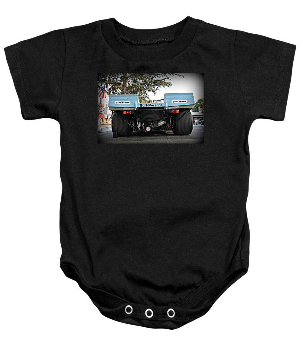 Porsche Baby Onesie featuring the photograph Porsche 917 on the Street by Steve Natale