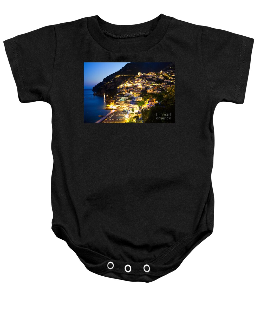 Italy Baby Onesie featuring the photograph Positano Glow by Leslie Leda