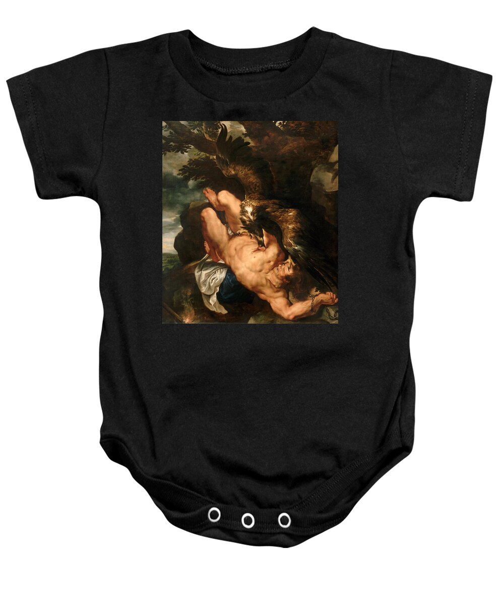  Peter Paul Rubens Baby Onesie featuring the painting Prometheus Bound by Peter Paul Rubens