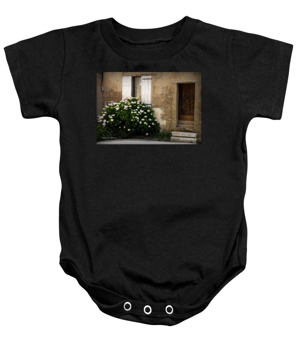 Doors And Windows Baby Onesie featuring the photograph Provence House by Lainie Wrightson