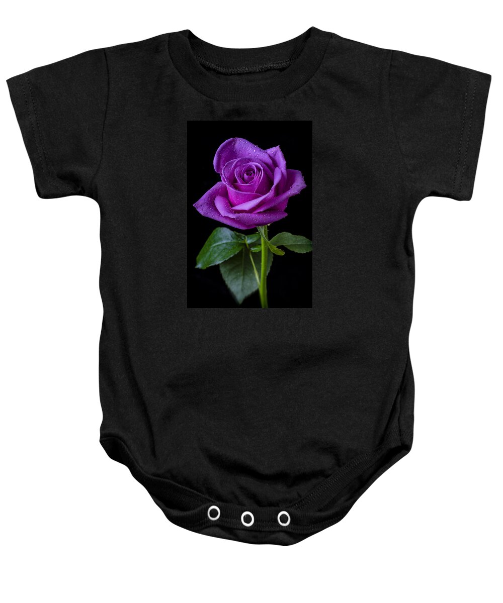 Purple Baby Onesie featuring the photograph Purple Rose by Garry Gay